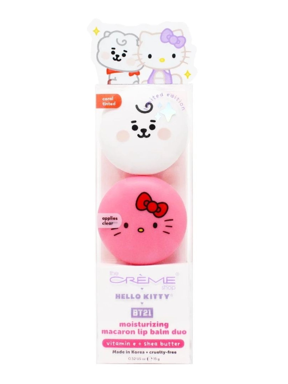 Hello Kitty x BT21 Moisturizing Macaron Lip Balm Duo